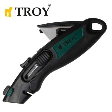 TROY 21608 Profesyonel Trapez Maket Bıçağı, 2 Yedek Bıçaklı