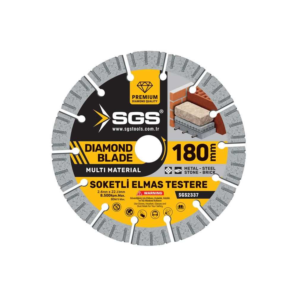 SGS Soketli Elmas Testere Multi-Material 180Mm