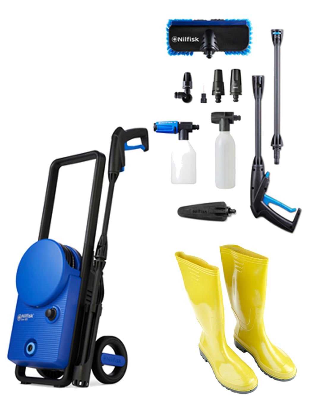 Nilfisk Basınçlı Yıkama Makinesi Core 125-5 Car Wash (125 Bar)  + Gezer Erkek Uzun Çizme