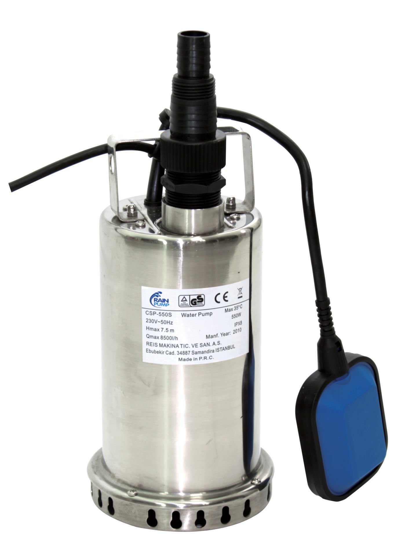 Rainpump Csp 550S Temiz Su Drenaj Paslanmaz Dalgıç Pompa