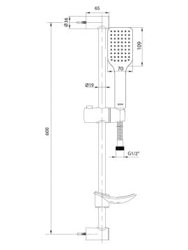 Eca Tiera Banyo Üst Takım Mat Siyah 46029C1