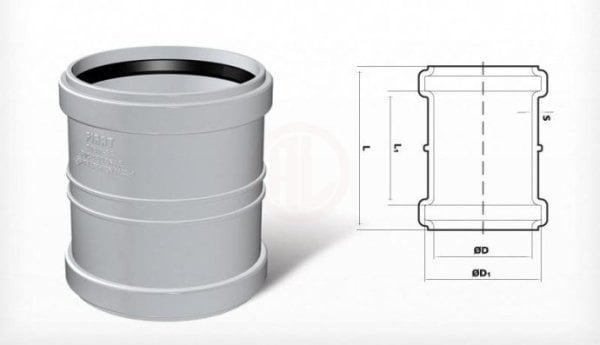 Fırat PVC Atık Su Kayar Manşon 75 mm - 7016007070