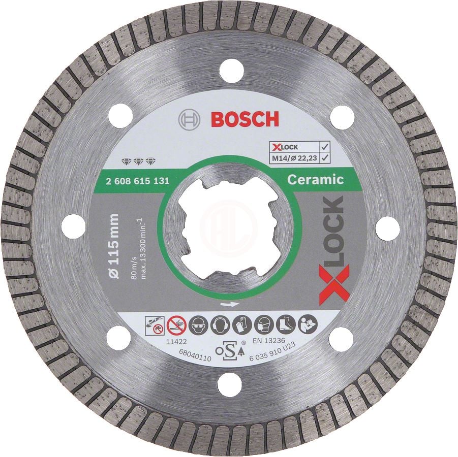Bosch X-Lock Elmas Kesme Diski Best For Ceramic Extraclean Turbo 115x22,23 mm - 2608615131
