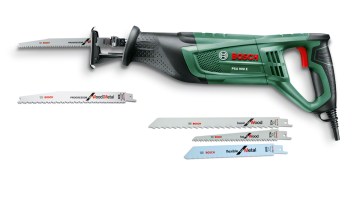 Bosch Panter Testere Makinesi PSA 900 E + Yarım Yuvarlak Eğe Kalın 12 İnç + Kalın Pratik Branda 10 m² + Bosch Panter Testere Bıçağı 300 mm (5 Adet Gıda Kesimine Uygun)