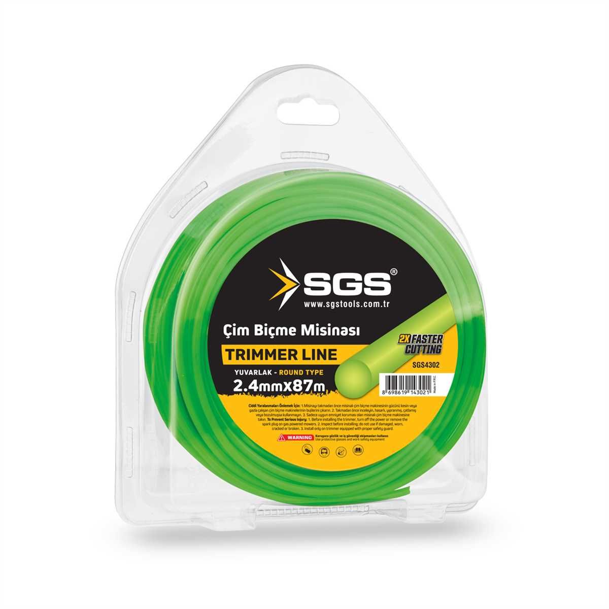 SGS Tırpan Misinası 2.4 Mm 87 Mt Yuvarlak (Yeşil)