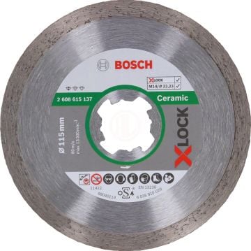 Bosch X-Lock Elmas Kesme Diski Standard For Ceramic 115x22,23 mm - 2608615137