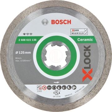 Bosch X-Lock Elmas Kesme Diski Standard For Ceramic 125x22,23 mm - 2608615138