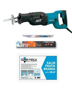 Makita Panter Testere Makinesi JR3070CT + Kalın Pratik Branda 20 m² + Norton Panter Testere Bıçağı (Et Kesimine Uygun)