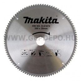 Makita Ekonomik Alüminyum Daire Testere 260x30 mm 100 Diş (D-61874)