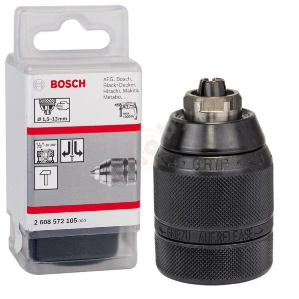 Bosch Anahtarsız Mandren 1/2 İnç - 20 UNF Ø1,5-13 mm V2 - 2608572034