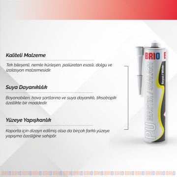 Brio Pu Mastik 280 Ml 40S Beyaz