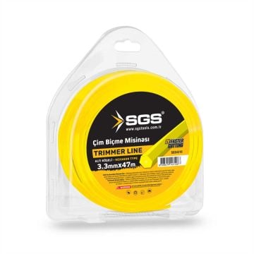 SGS Tırpan Misinası 3.3 Mm 47 Mt Altıgen (Sarı)