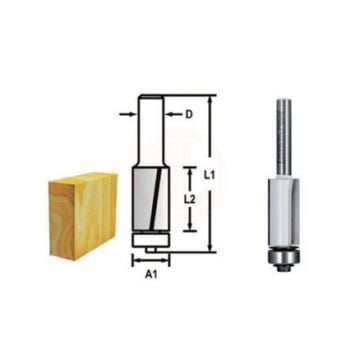 Makita Freze Ucu Rulmanlı Kenar Alma Bıçağı (Çift Bıçak) 6x9,5x66,9 mm (D-47690)
