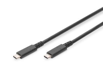 Assmann Digitus Usb 4.0 Bağlantı Kablosu, Tip - C Tip - C, Maksimum Çözünürlük 8K@30Hz, Pd3.0, 40Gbits/S, 0,8 Mt, Siyah Renk