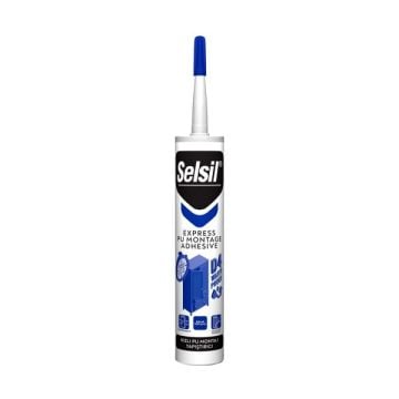 Selsil Poliretan PU Express Sıvı Çivi D4 Dolap Toplama 300 ml Şeffaf