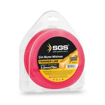 SGS Tırpan Misinası 3.0 Mm 70 Mt Burgulu (Pembe)
