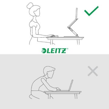 Leitz Ergo Ayarlanabilir Çok Açılı Laptop Standı, 64240001, Beyaz