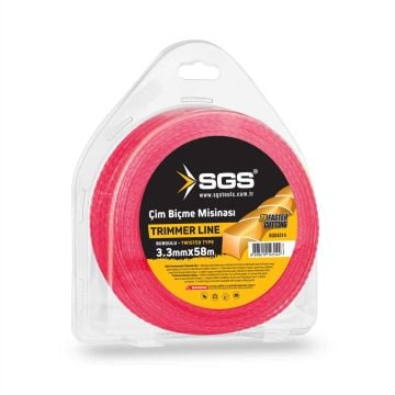 SGS Tırpan Misinası 3.3 Mm 58 Mt Burgulu (Pembe)