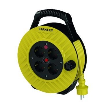 Stanley IP20 Ev Tipi 4 Soketli 15 Metre Makaralı Kablo 3x1.5 mm H05VV-F