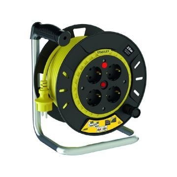 Stanley IP20 Optimal 4 Soketli 25 Metre Makaralı Kablo 3x1.5 mm H05VV-F