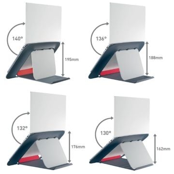 Leitz Ergo Cosy Ayarlanabilir Laptop Standı, 64260089, Gri