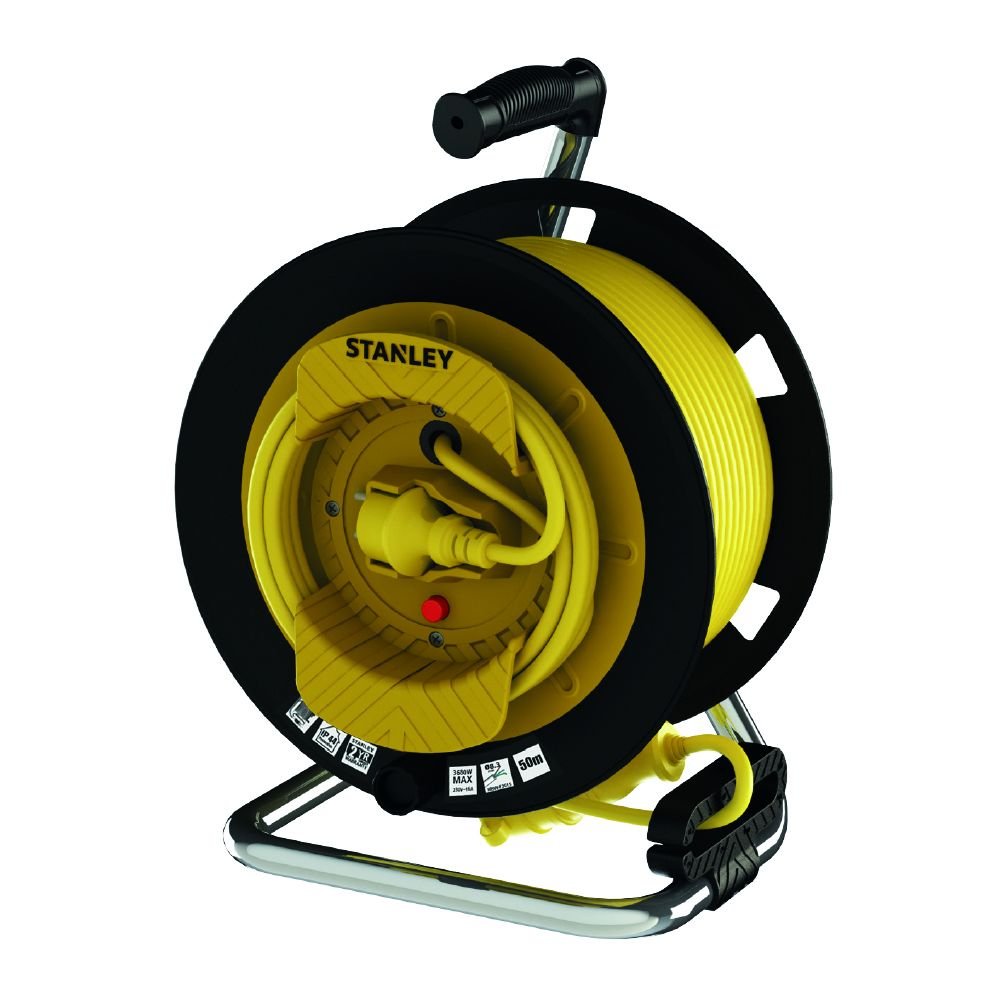 Stanley IP44 ST-G Serisi 1 Soketli 25+2 Metre Makaralı Kablo 3x1.5 mm H05VV-F