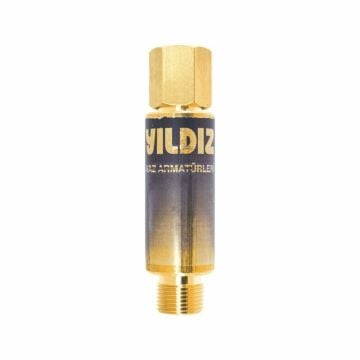 Yıldız Gaz Armatür Alev Geri Tepme Emniyet Valfi Basınç Düşürücü Oksijen G3/8 İnç (1030)