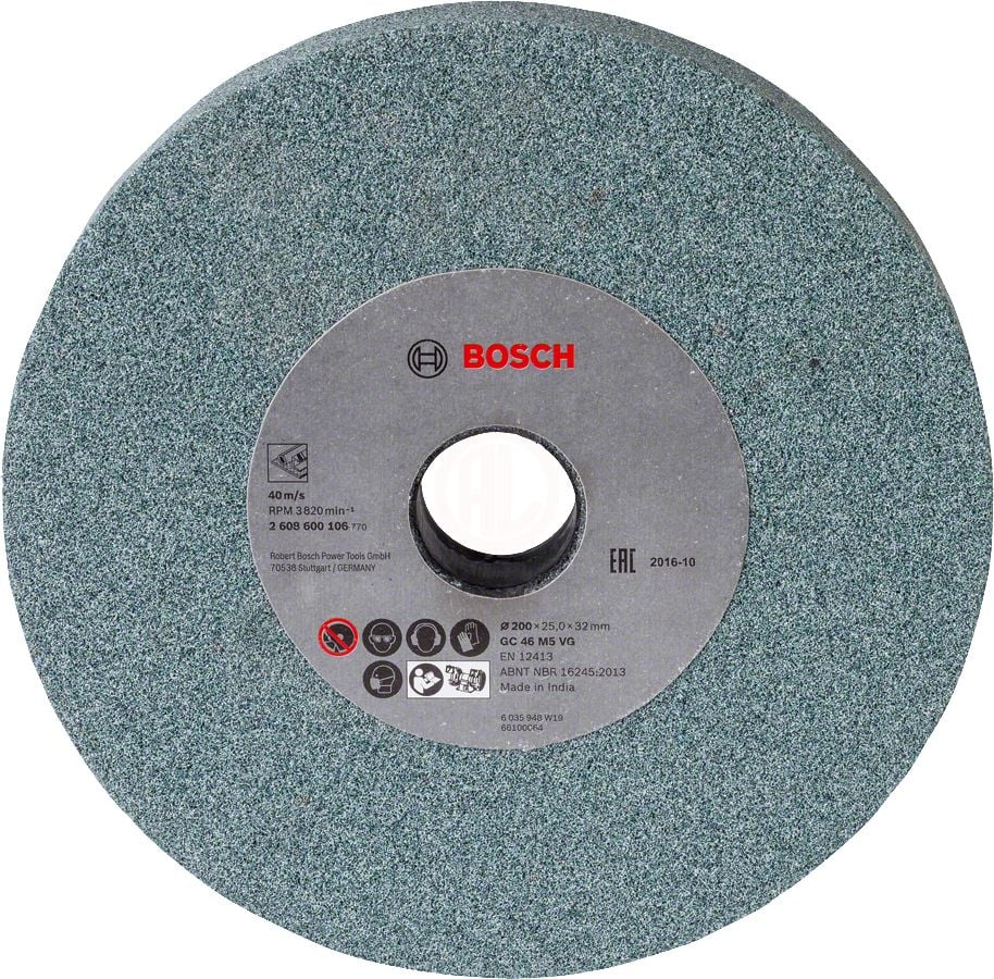 Bosch Taşlama Bileme Taşı Silisyum Karbür (SiC) 200x25x32 mm 46 Kum (GSM 200/D) - 2608600106