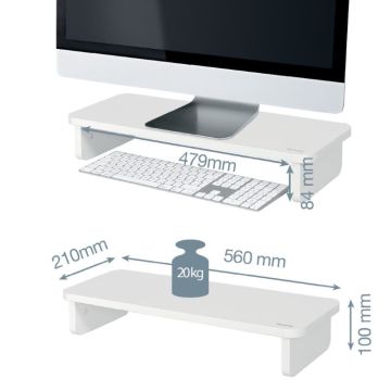 Leitz Ergo Monitör Standı, 64340001, Beyaz