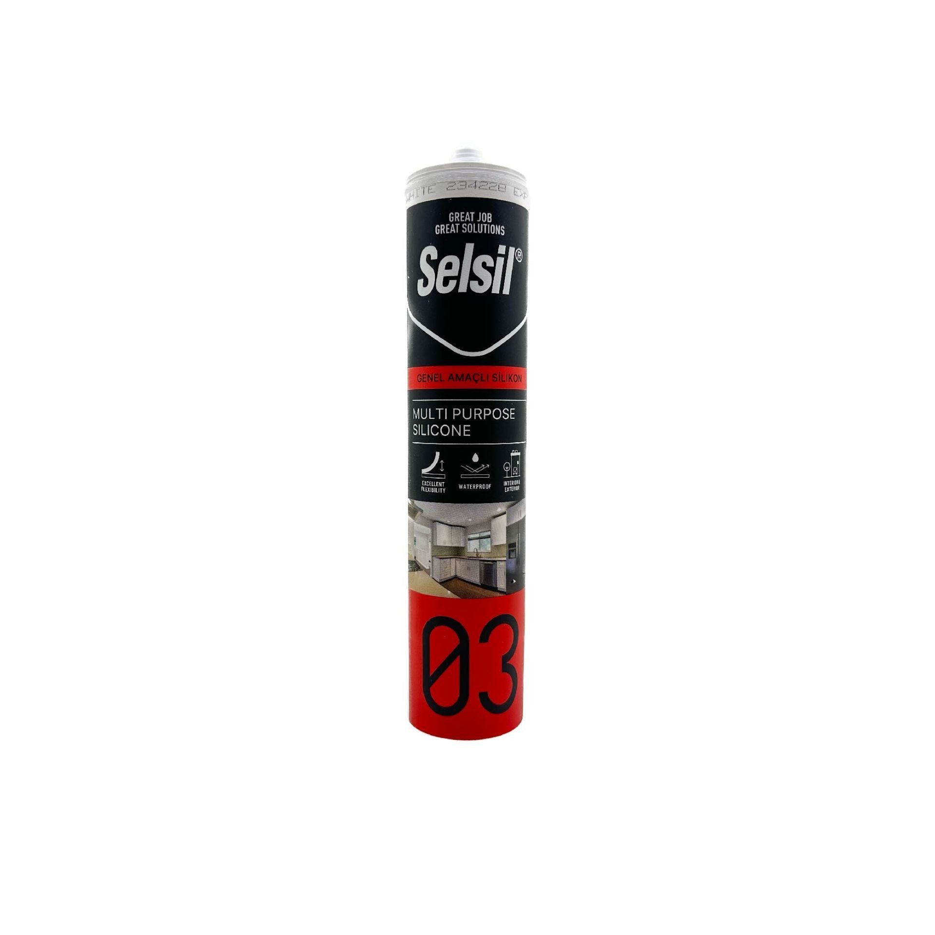 Selsil Genel Amaçlı Silikon 280 ml Beyaz