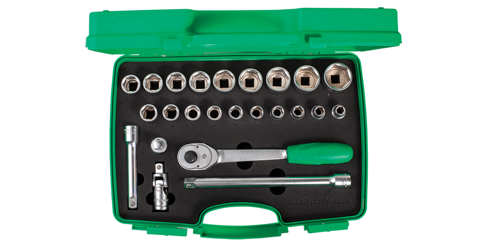 Elta Altı Köşe Lokma Anahtar Takımı 1/2 İnç 24 Parça