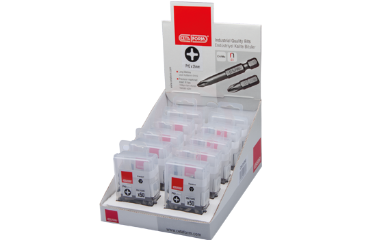 Ceta Form 500 Parça 1/4 İnç Yıldız Bits Uç Toptan Paketi Cb/492 (Ph2 X 50 Mm)