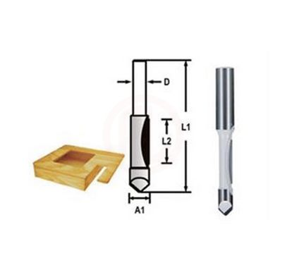 Makita Freze Ucu Panel Kenar Alma Bıçağı 6x6,35x65 mm (D-47771)