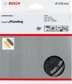 Bosch Zımpara Tabanı Çok Delikli 150 mm Yumuşak (GEX 150 AC/AVE/T) - 2608601568