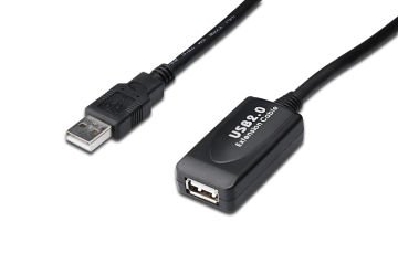 Assmann Usb 2.0 Repeater / Uzatma Kablosu, Usb A Erkek / A Dişi, 15 Mt