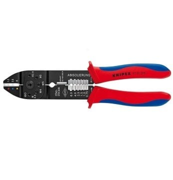 Knipex 97 21 Pabuç Sıkma Ve Kablo Sıyırma Pensi 215 Mm - KNI9721215