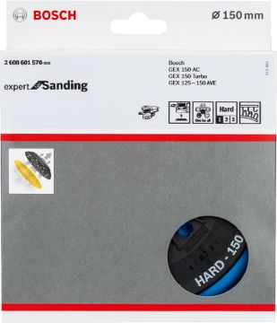Bosch Zımpara Tabanı Çok Delikli 150 mm Sert (GEX 150 AC/AVE/T) - 2608601570