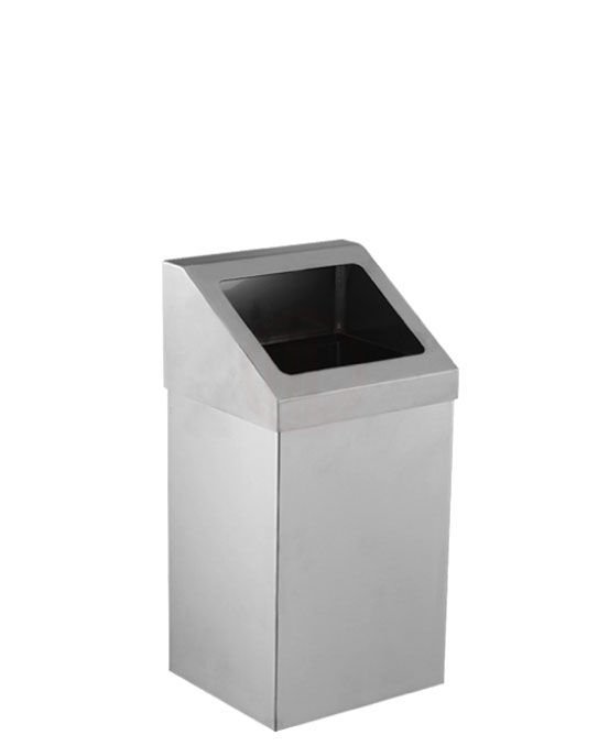 Palex Krom Açık Çatı Kapaklı Çöp Kovası 11 Lt 430 Kalite - 3834-311