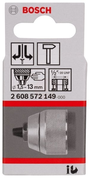 Bosch Sistem Mandreni Darbeli Matkap Ø1,5-13 mm Krom (GSB) - 2608572149