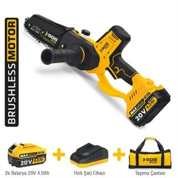 SGS Ağaç Budama Testeresi 200 Mm 20 Volt 2*4.0 Ah