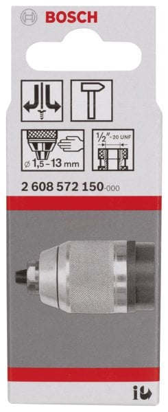 Bosch Sistem Mandreni Darbeli Matkap Ø1,5-13 mm Krom (PSB/GSB) - 2608572150