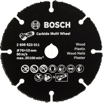 Bosch Çok Amaçlı Kesme Diski Carbide Multi Wheel 76x10 mm - 2608623011