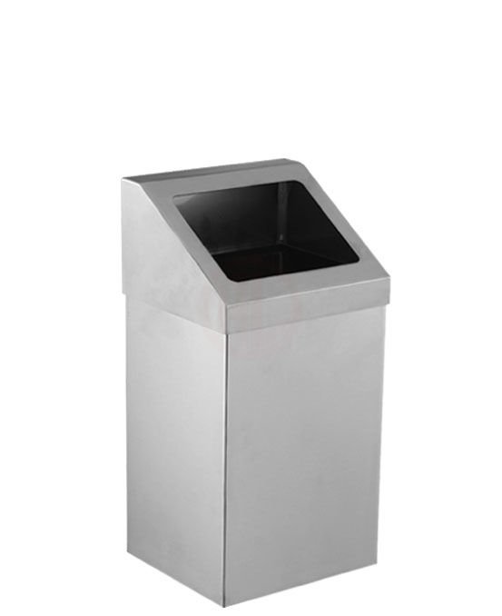 Palex Krom Açık Çatı Kapaklı Çöp Kovası 25 Lt 430 Kalite - 3834-325