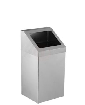 Palex Krom Açık Çatı Kapaklı Çöp Kovası 25 Lt 430 Kalite - 3834-325