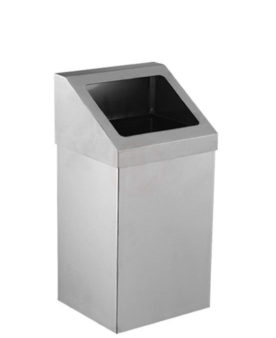 Palex Krom Açık Çatı Kapaklı Çöp Kovası 36 Lt 430 Kalite - 3834-336