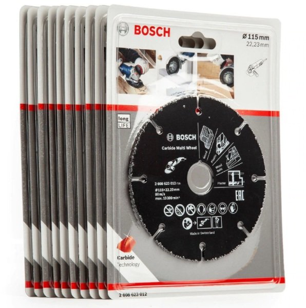 Bosch Çok Amaçlı Kesme Diski Carbide Multi Wheel 115x22,23 mm (1 Adet) - 2608623012