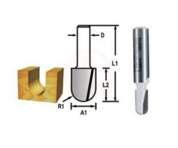 Makita Freze Ucu Dalma U Kanal Bıçağı (Çift Bıçak) 8x6,35x44,5 mm (D-47830)