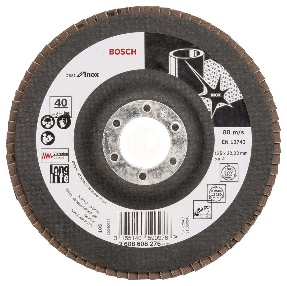 Bosch Flap Zımpara Diski 125 Mm 40 Kum Best For İnox - 2608608276