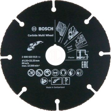 Bosch Çok Amaçlı Kesme Diski Carbide Multi Wheel 125x22,23 mm - 2608623013