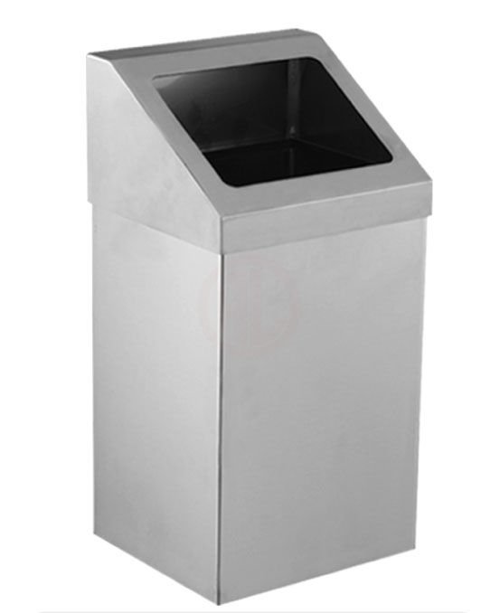 Palex Krom Açık Çatı Kapaklı Çöp Kovası 45 Lt 430 Kalite - 3834-345